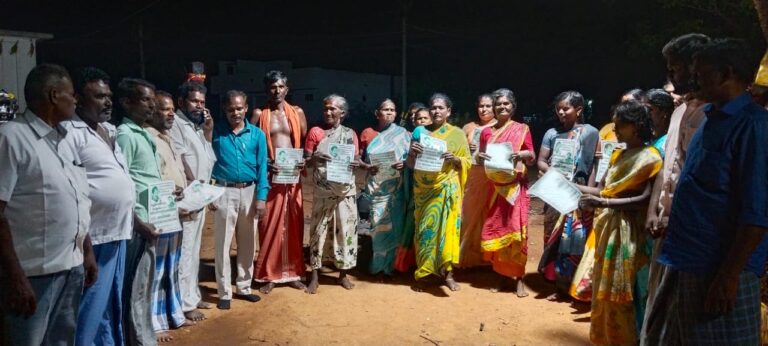 மது ஒழிப்பு உறுதிமொழி ஏற்பு பொதுக்கூட்டம் துண்டறிக்கை விநியோகம்