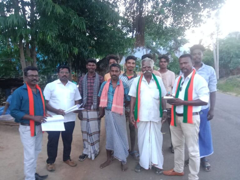 செங்கோட்டை ஒன்றியதிற்கு உட்பட்ட பகுதிகளில் களப்பணி